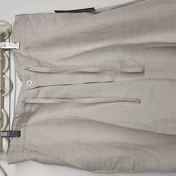 The Havanera Co. Sz 36-38 Natural Linen summer breeze pants.  Comfy elastic tie - Picture 2 of 13